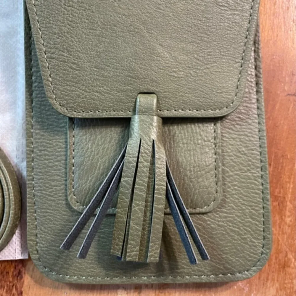 K. Carroll Harper Crossbody Army Green NEW - Picture 5 of 9